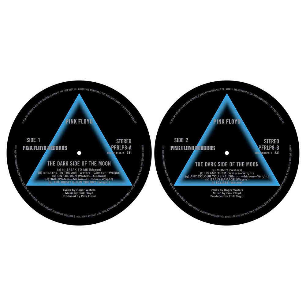 Pink Floyd - Dark Side Of The Moon Plattenspieler Slipmat - Mehrfarben